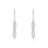 Sale Histoire d'Or Boucles D'oreilles Pendantes Bartolomea Feuille Or Blanc