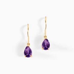 Histoire d'Or Boucles D'oreilles Pendantes Kalyne Or Jaune Amethyste* Boucles D'Oreilles|Boucles D'Oreilles Pendantes