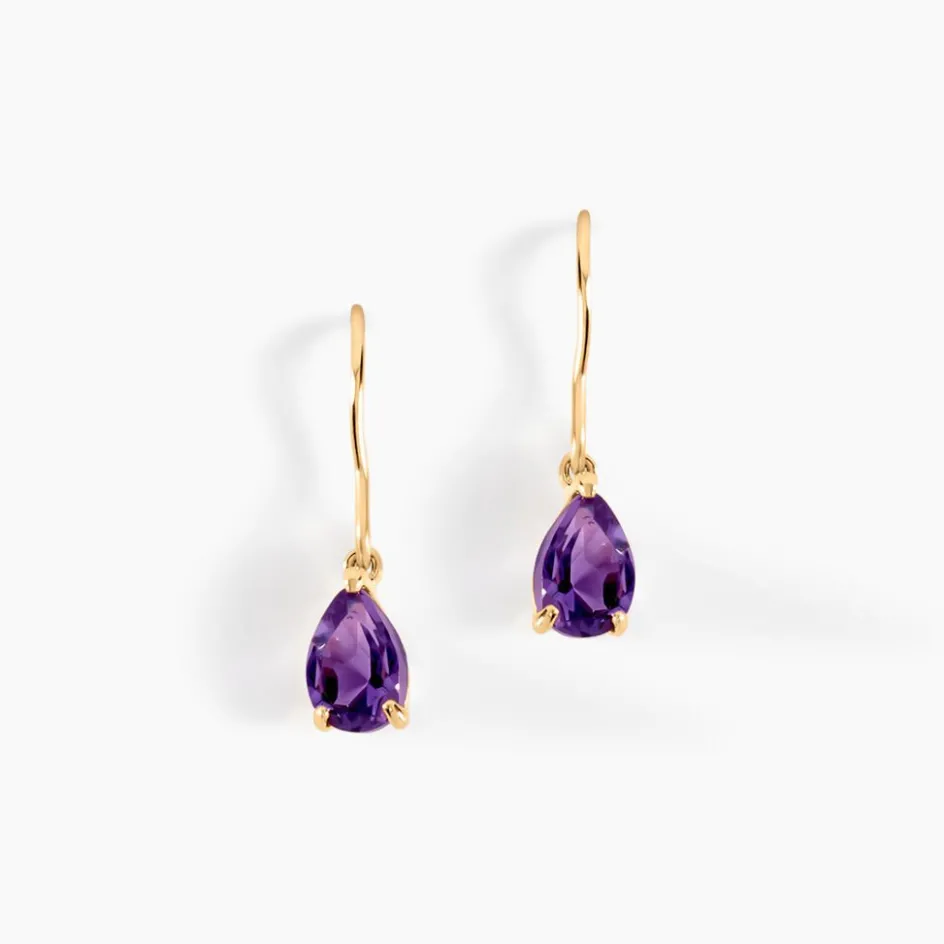 Histoire d'Or Boucles D'oreilles Pendantes Kalyne Or Jaune Amethyste* Boucles D'Oreilles|Boucles D'Oreilles Pendantes