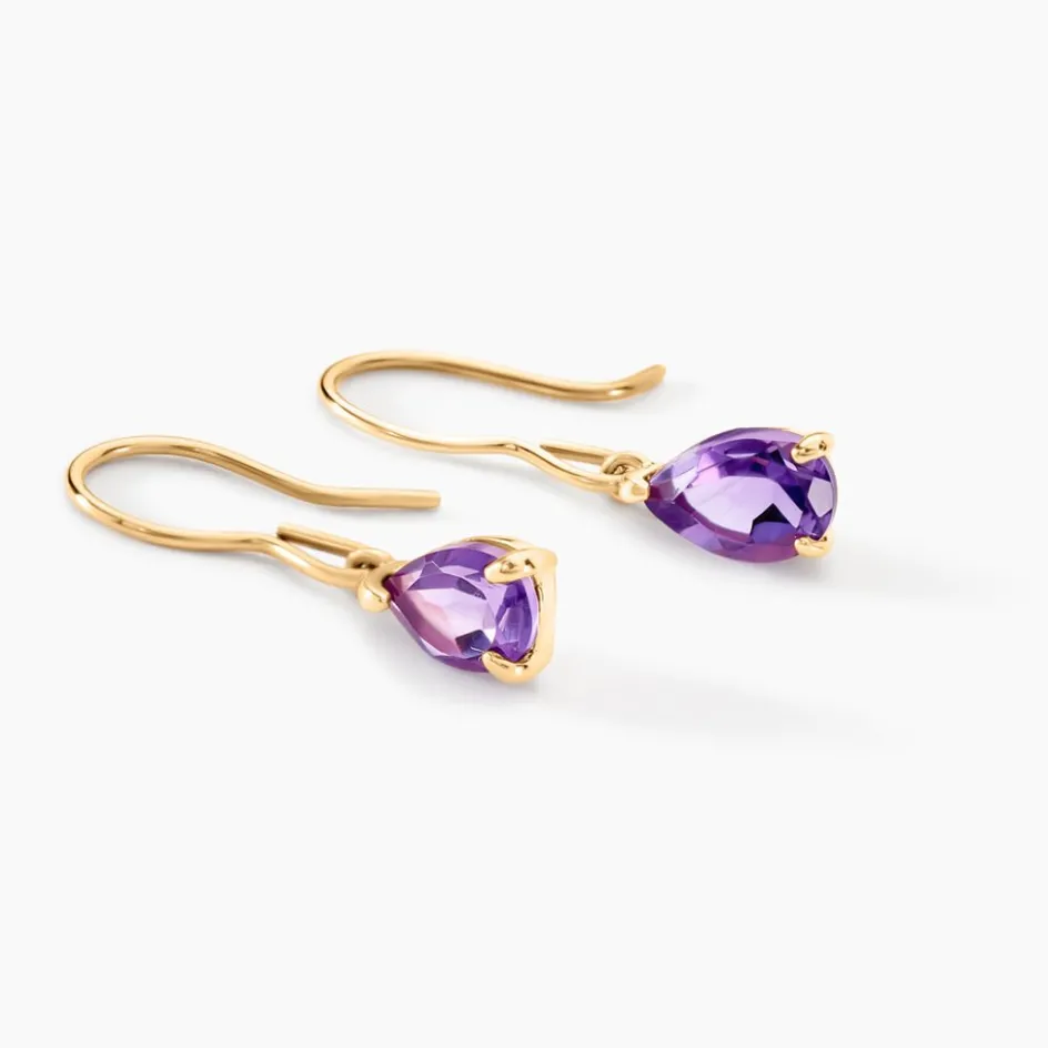 Histoire d'Or Boucles D'oreilles Pendantes Kalyne Or Jaune Amethyste* Boucles D'Oreilles|Boucles D'Oreilles Pendantes