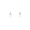 Online Histoire d'Or Boucles D'oreilles Pendantes Sathine Argent  Perle De Culture Et Oxyde