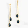 New Histoire d'Or Boucles D'oreilles Pendantes Or Jaune Carlyn Topaze