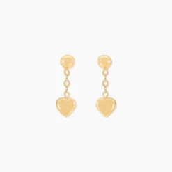 Outlet Histoire d'Or Boucles D'oreilles Pendantes Anne-maudae Pendantes Coeurs Or Jaune