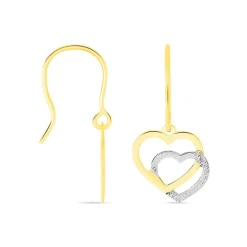 New Histoire d'Or Boucles D'oreilles Pendantes Hedley Or Bicolore
