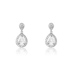 Sale Histoire d'Or Boucles D'oreilles Pendantes Argent Blanc Zelie Oxyde De Zirconium