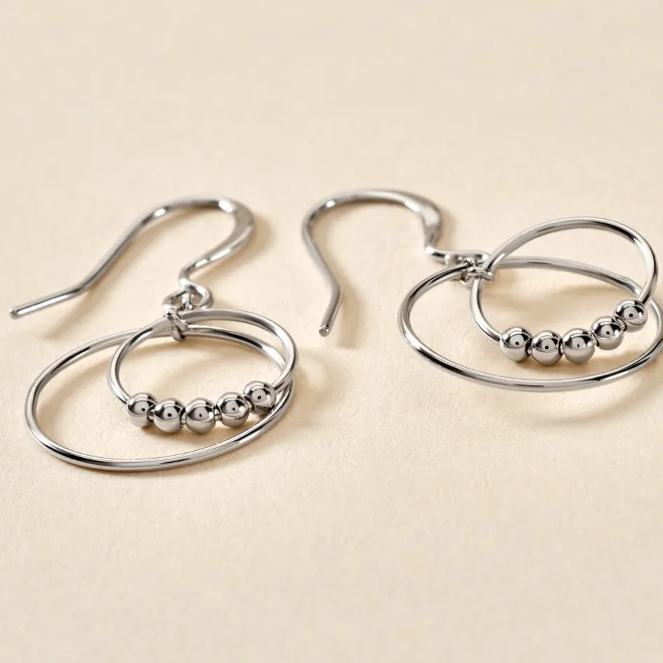 Sale Histoire d'Or Boucles D'oreilles Pendantes Siara Argent Blanc