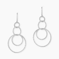 Online Histoire d'Or Boucles D'oreilles Pendantes Flaura Argent Blanc
