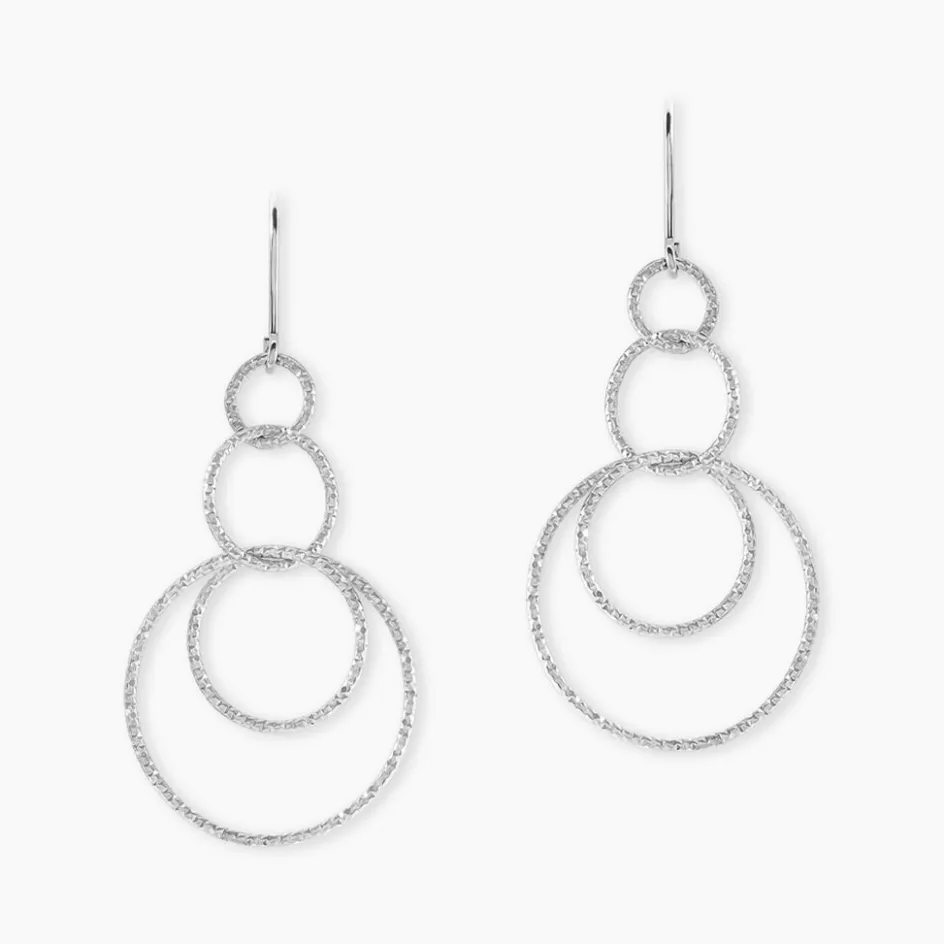 Online Histoire d'Or Boucles D'oreilles Pendantes Flaura Argent Blanc