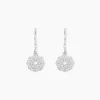 New Histoire d'Or Boucles D'oreilles Pendantes Lynne Argent Blanc