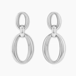 Clearance Histoire d'Or Boucles D'oreilles Pendantes Zeilah acier blanc