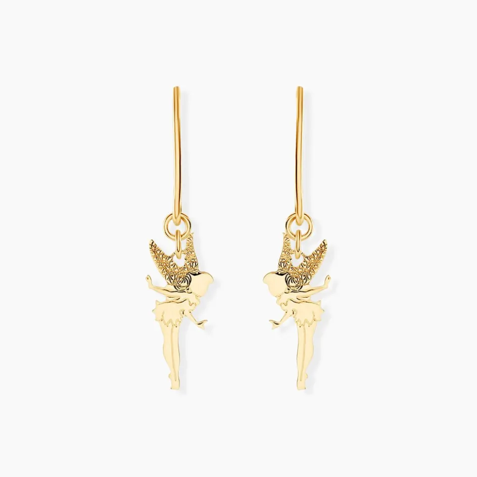 Best Histoire d'Or Boucles D'oreilles Pendantes Fee Or Jaune