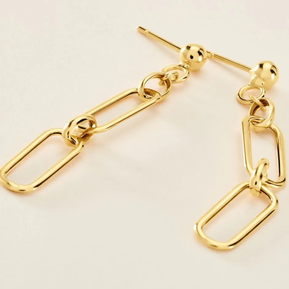 New Histoire d'Or Boucles D'oreilles Pendantes Escape Or Jaune