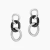 Online Histoire d'Or Boucles D'oreilles Pendantes Link Argent Blanc Céramique Et Oxyde