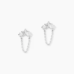 Sale Histoire d'Or Boucles D'oreilles Pendantes Stilla Argent Blanc
