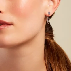 Clearance Histoire d'Or Boucles D'oreilles Pendantes Elorine Argent Blanc Oxyde De Zirconium argent blanc oxyde bleu sky