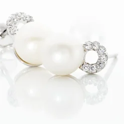 Sale Histoire d'Or Boucles D'oreilles Pendantes Lilio Argent Perle De Culture Et Oxyde