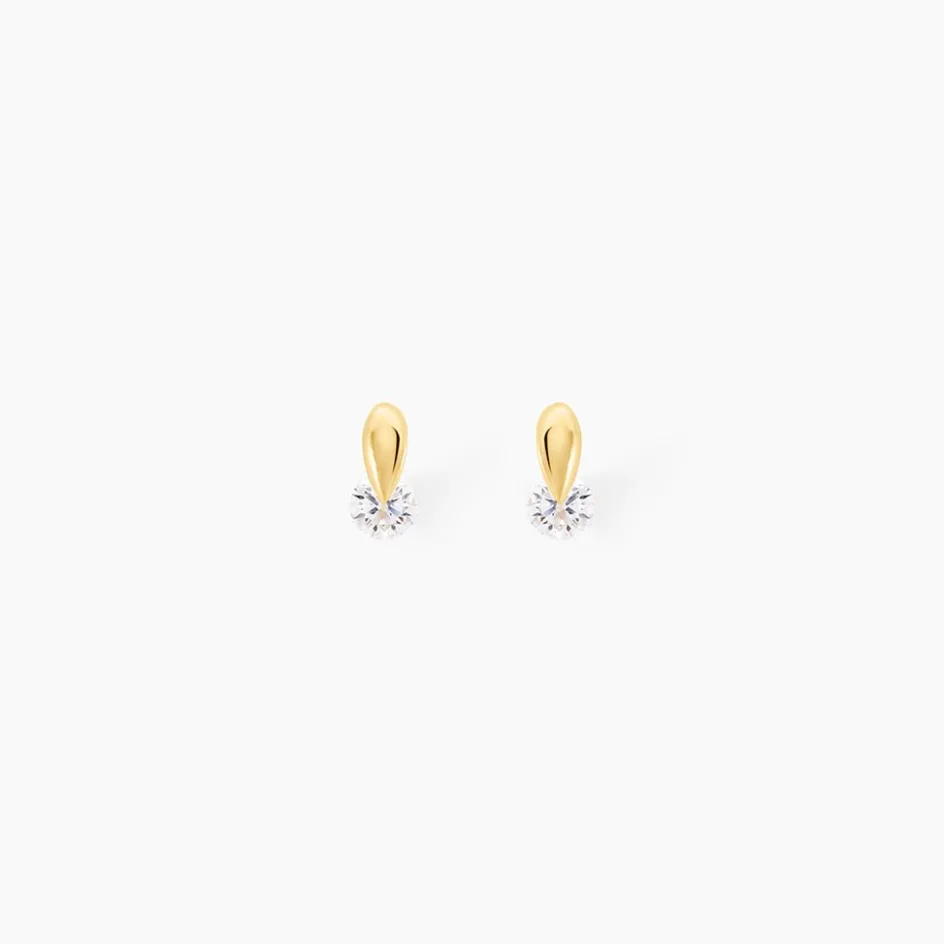 Sale Histoire d'Or Boucles D'oreilles Pendantes Clementa Or Jaune Oxyde De Zirconium