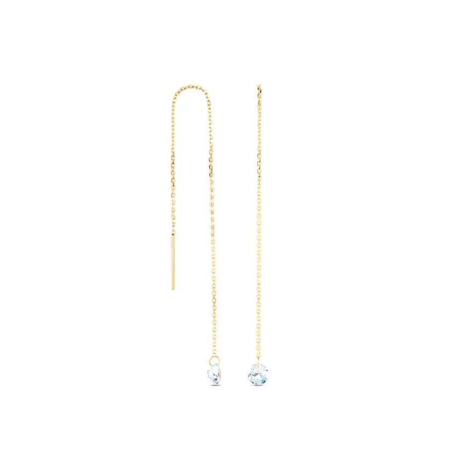 Best Histoire d'Or Boucles D'oreilles Pendantes Les Audacieuses Or Jaune Topaze or jaune topaze azur