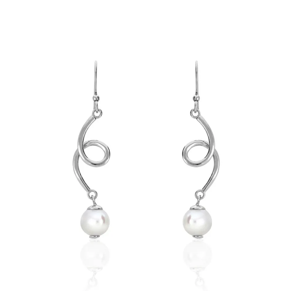 Online Histoire d'Or Boucles D'oreilles Perle D'imitation