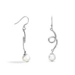 Online Histoire d'Or Boucles D'oreilles Perle D'imitation