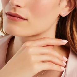 Online Histoire d'Or Boucles D'oreilles Puces Aric Or Jaune Perle De Culture Oxyde