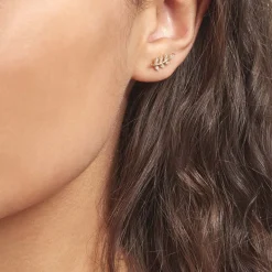 Sale Histoire d'Or Boucles D'oreilles Puces Ael Or Jaune Oxyde De Zirconium