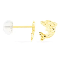 Clearance Histoire d'Or Boucles D'oreilles Puces Arisaema Dauphin Or Jaune