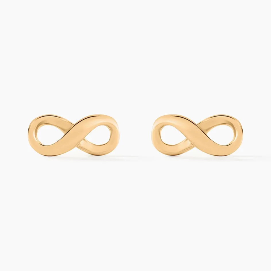 New Histoire d'Or Boucles D'oreilles Puces Ajna Plaqué Or Jaune