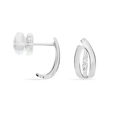 Outlet Histoire d'Or Boucles D'oreilles Puces Aelis Or Blanc Diamant