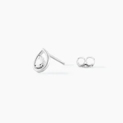 Best Histoire d'Or Boucles D'oreilles Puces Argent Blanc Temusio Oxydes De Zirconium