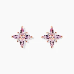 Histoire d'Or Boucles D'oreilles Puces Anabele Or Rose Amethyste Oxyde* Boucles D'Oreilles|Clous D'Oreilles