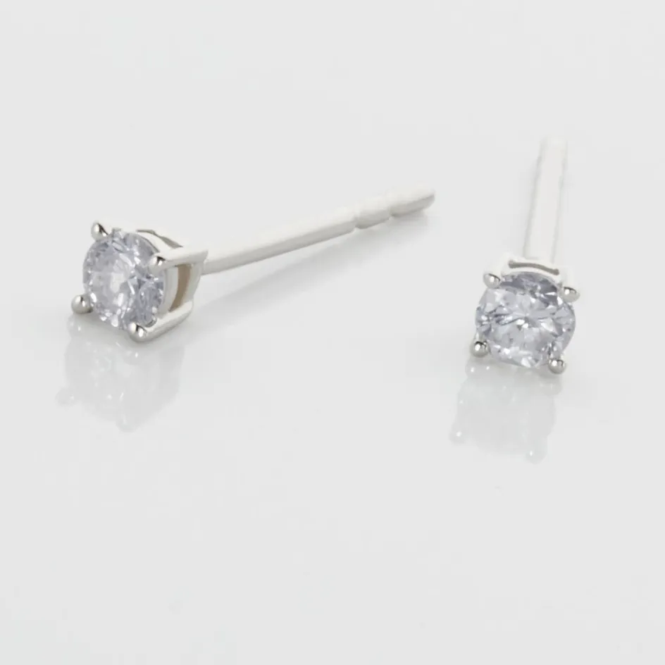 Hot Histoire d'Or Boucles D'oreilles Puces Aphrodite or blanc diamant
