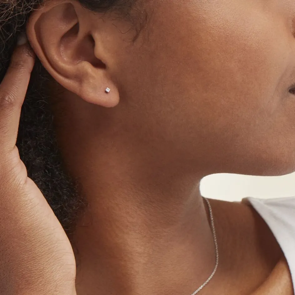 Hot Histoire d'Or Boucles D'oreilles Puces Aphrodite or blanc diamant