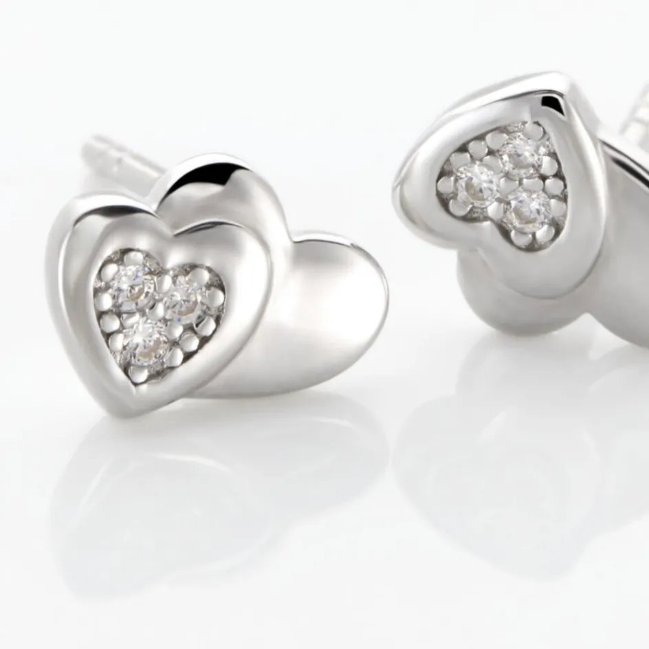 Online Histoire d'Or Boucles D'oreilles Puces Argent Blanc Dounyo Oxydes De Zirconium