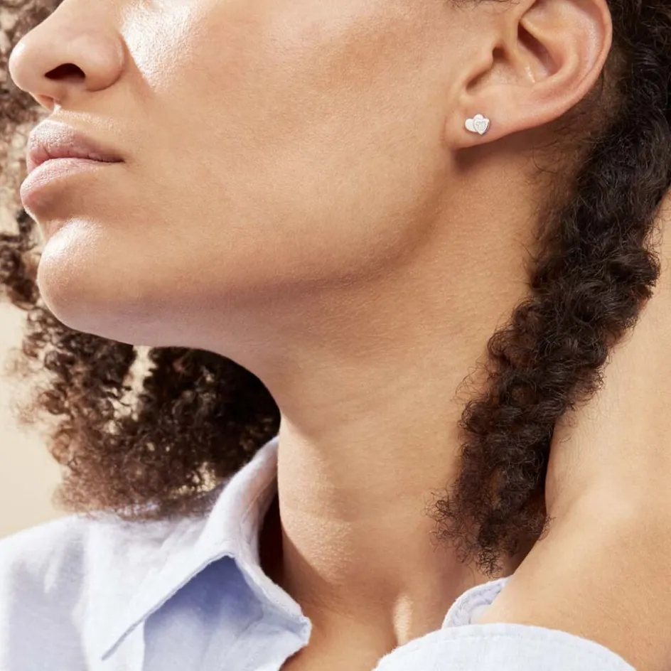 Online Histoire d'Or Boucles D'oreilles Puces Argent Blanc Dounyo Oxydes De Zirconium