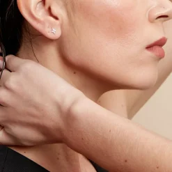 Sale Histoire d'Or Boucles D'oreilles Puces Astre Precieux Argent Blanc Oxyde