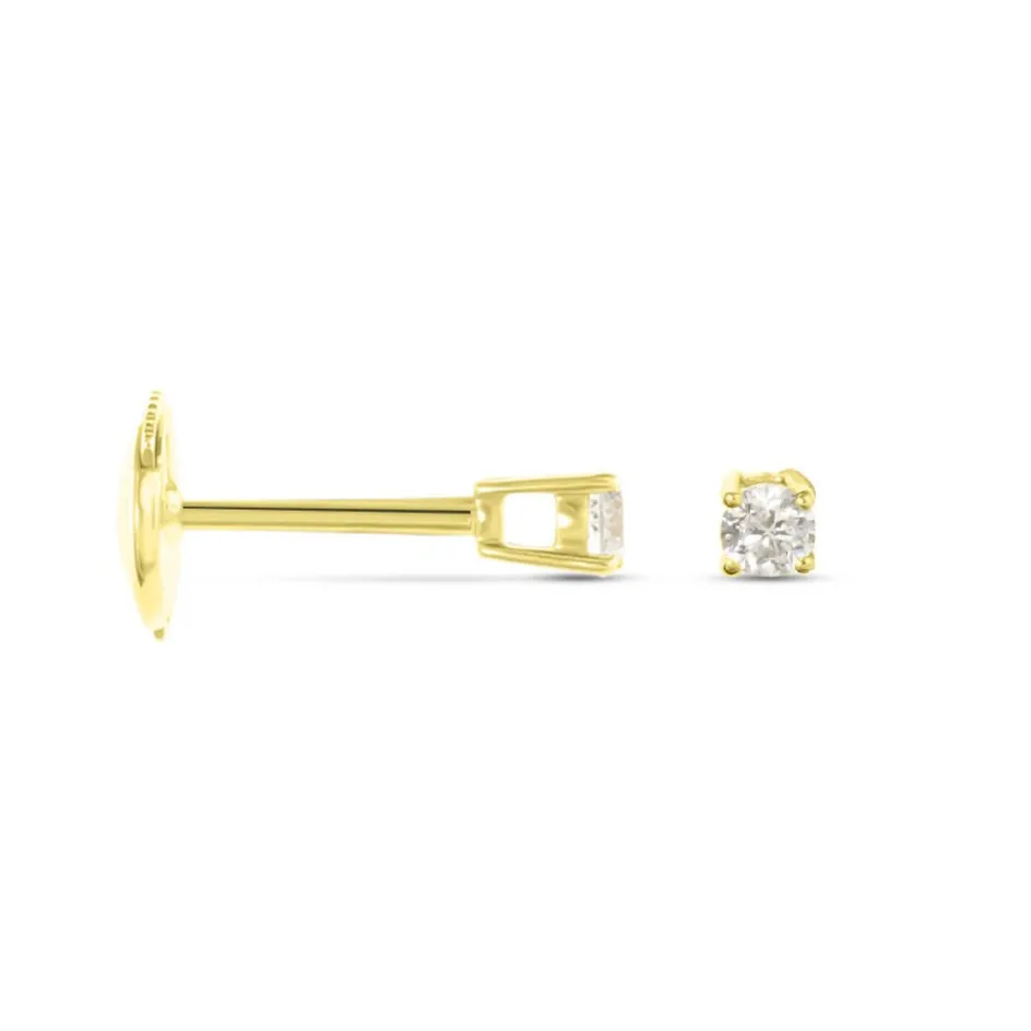 Histoire d'Or Boucles D'oreilles Puces Aphrodite or jaune diamant
