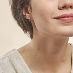 Hot Histoire d'Or Boucles D'oreilles Puces Angie Or Blanc Saphir Et Diamant