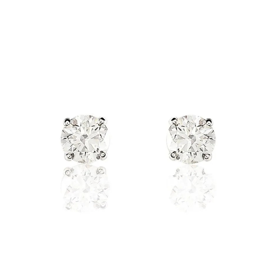 Best Histoire d'Or Boucles D'oreilles Puces Aphrodite platine blanc diamant