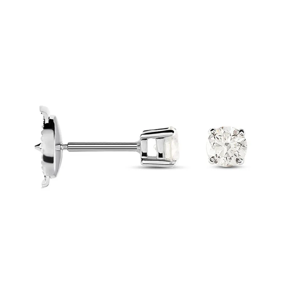 Best Histoire d'Or Boucles D'oreilles Puces Aphrodite platine blanc diamant