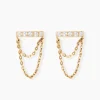 Outlet Histoire d'Or Boucles D'oreilles Puces Akilina Or Jaune Oxyde De Zirconium