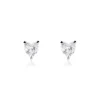 Hot Histoire d'Or Boucles D'oreilles Puces Argent Blanc Schull Oxydes De Zirconium