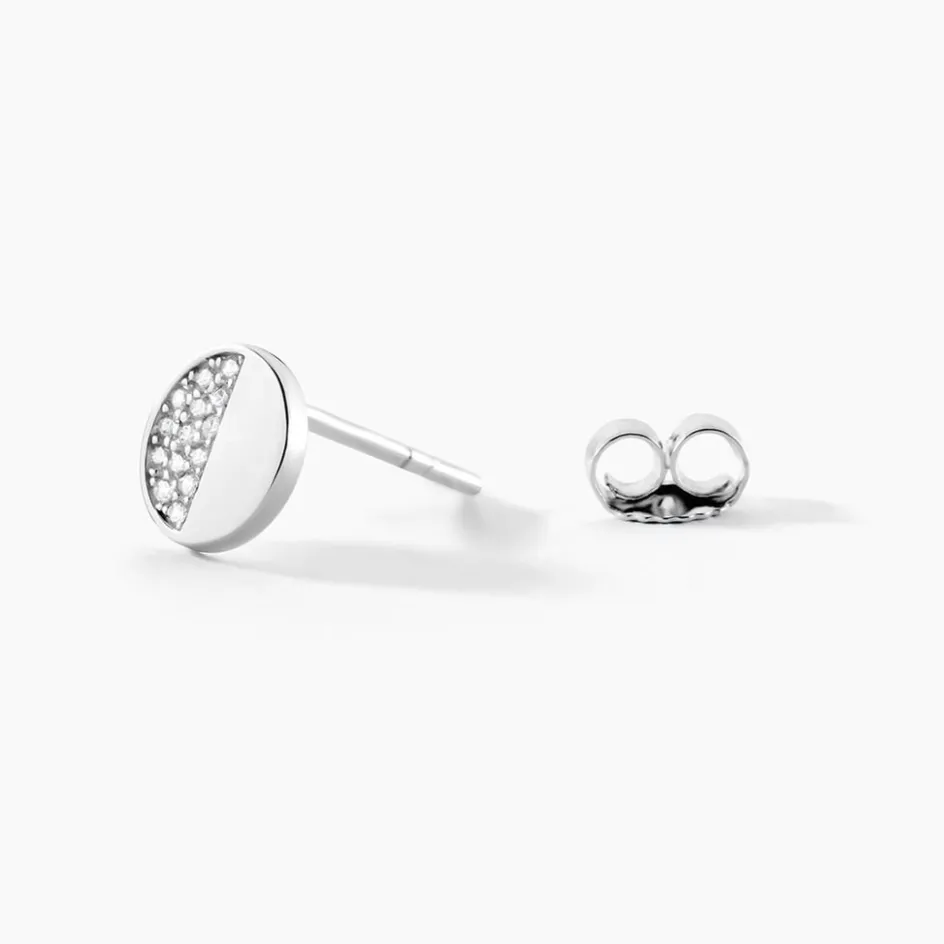 Online Histoire d'Or Boucles D'oreilles Puces Argent Blanc Viviano Oxydes De Zirconium