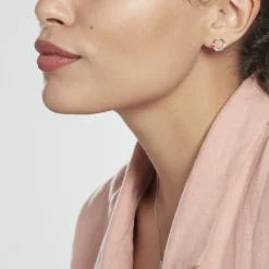 Clearance Histoire d'Or Boucles D'oreilles Puces Argent Blanc Giustino Oxydes De Zirconium