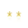 New Histoire d'Or Boucles D'oreilles Puces Almahae Tortue Or Jaune