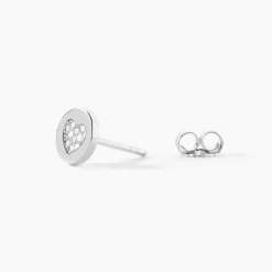 New Histoire d'Or Boucles D'oreilles Puces Argent Blanc Chaker Oxydes De Zirconium