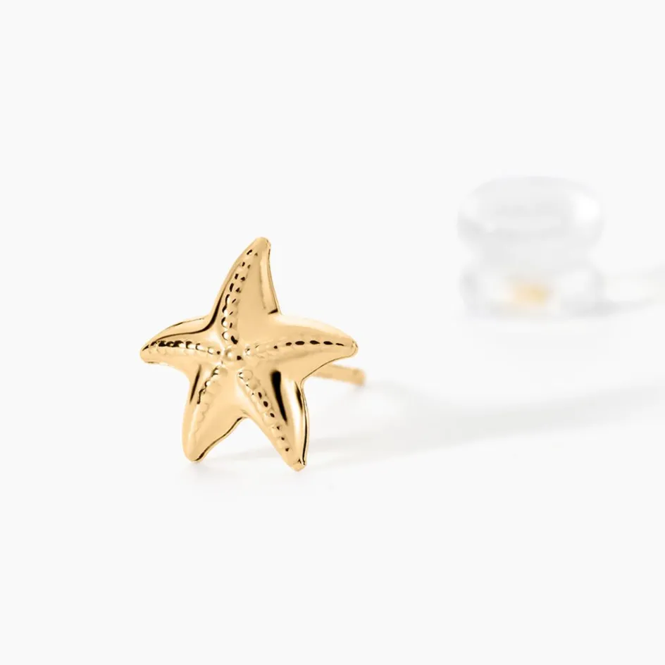 Online Histoire d'Or Boucles D'oreilles Puces Alphonsine Etoile De Mer Or Jaune