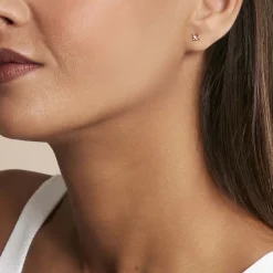 Outlet Histoire d'Or Boucles D'oreilles Puces Argent Rose Rio Santa Teresa Oxyde argent rose oxyde champagne