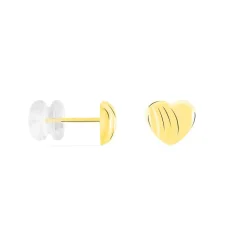 Outlet Histoire d'Or Boucles D'oreilles Puces Anne-maudae C艙urs Or Jaune