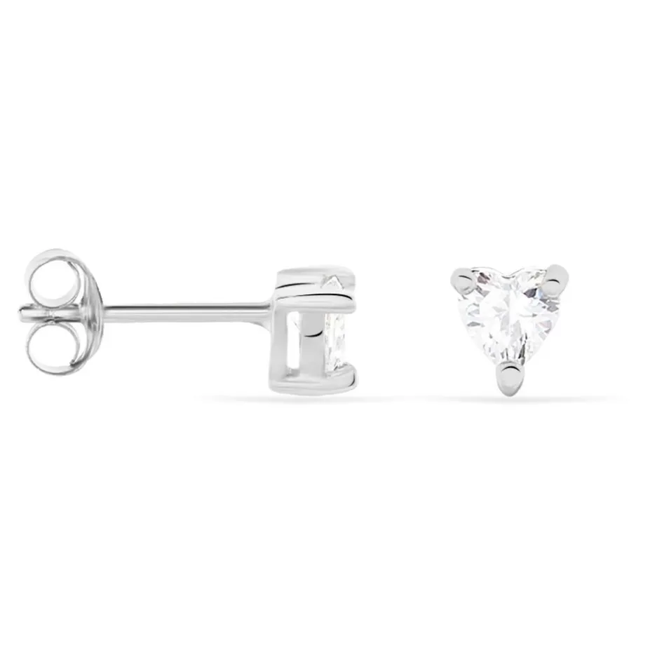 Clearance Histoire d'Or Boucles D'oreilles Puces Breana Argent Blanc Oxyde De Zirconium